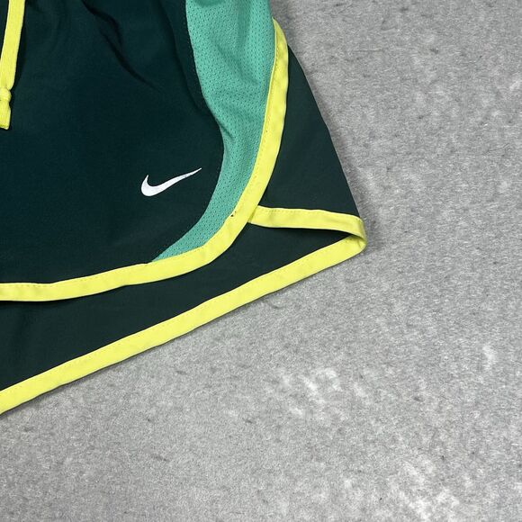 Nike Shorts Womens Size Small Green Dri Fit Running Shorts Lined Drawstring - Picture 5 of 13